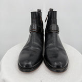 women Tory Burch Derby Mid Riding Boots Black Shoes 7.5