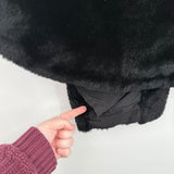 women Vintage Faux Fur Capelet AS IS - Lining Black Coat OS