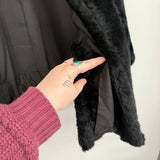 women Vintage Faux Fur Capelet AS IS - Lining Black Coat OS