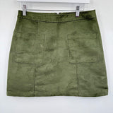 women Old Navy Faux Suede Mini Olive Green Skirt 8