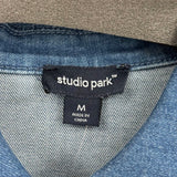 women Studio Park NWT Beach Please Denim Blue Yellow Orange Jacket M
