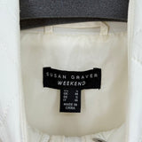 women Susan Graver Quilted Hooded Vest Cream Jacket S