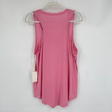 women Z Supply NWT Pocket Racer Tank Flamingo Pink Knit Top L