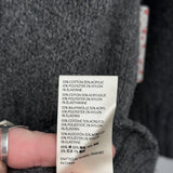 women Free People Brookside Oversized V-Neck Gray Sweater M