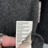 women Free People Brookside Oversized V-Neck Gray Sweater M