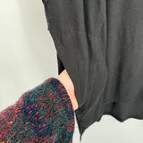 women Free People Oversized Tunic Black Knit Top L