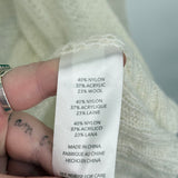 women DL 1961 Open Knit Long Cardigan Cream Sweater S