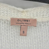 women DL 1961 Open Knit Long Cardigan Cream Sweater S