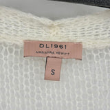 women DL 1961 Open Knit Long Cardigan Cream Sweater S