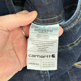 women Carhartt Denim Double Front Bib Overalls Blue Jeans XLS