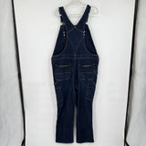 women Carhartt Denim Double Front Bib Overalls Blue Jeans XLS
