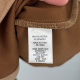 women Tahari Vegan Suede Trench Camel Brown Jacket S