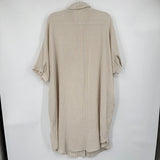 women Grade & Gather Striped Shirt Dress MSRP $124 Ash Brown Cream Dress S/M