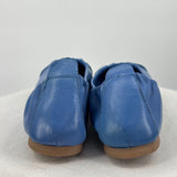 women Coldwater Creek NIB Leather Ballet Flats Blue Shoes 9