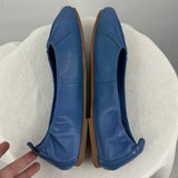 women Coldwater Creek NIB Leather Ballet Flats Blue Shoes 9