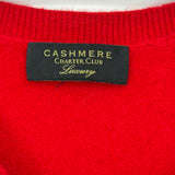 women Charter Club Cashmere Pullover Red Sweater XLP