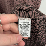 women Habitat Textured Swing Tunic Brown & Black Knit Top M