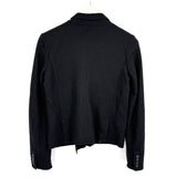 women J. Crew Knit Wool Double Brested Black Jacket 6