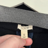 women J. Crew Knit Wool Double Brested Black Jacket 6