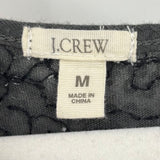 women J. Crew Sequin Tank Gray Black Knit Top M