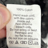 women J. Crew Sequin Tank Gray Black Knit Top M