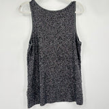 women J. Crew Sequin Tank Gray Black Knit Top M