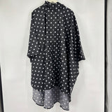 women SaphiRose Polka Dot Rain Poncho Black White Jacket OS