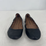 women Lucky Brand Emmie Leather Flat MSRP $89 Black Shoes 8W