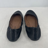 women Lucky Brand Emmie Leather Flat MSRP $89 Black Shoes 8W