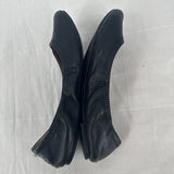women Lucky Brand Emmie Leather Flat MSRP $89 Black Shoes 8W