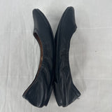 women Lucky Brand Emmie Leather Flat MSRP $89 Black Shoes 8W