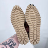 women All Black Soft Cutout Cowman Slip-On Platforms Blush and Cream Shoes 7