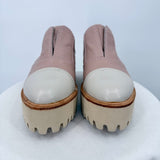 women All Black Soft Cutout Cowman Slip-On Platforms Blush and Cream Shoes 7