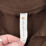 women Daily Practice - Anthro Ribbed Collared Cardigan Brown Sweater L