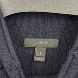 women J. Crew Wool Roll Neck Tunic Navy Blue Sweater S