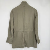 women Avec Les Filles Linen Safari Sage Green Jacket S