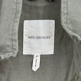 women Avec Les Filles Linen Safari Sage Green Jacket S