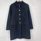 women Jones New York Single Breasted Toggle Black Coat 6P