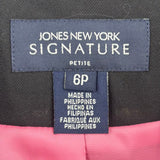 women Jones New York Single Breasted Toggle Black Coat 6P