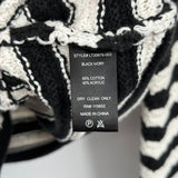 women Lush Striped Cardigan Black & White Sweater XL