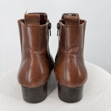 women Trotters Square Toe Leather Booties Brown Shoes 7.5