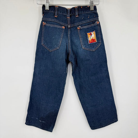 children Roy Rogers Vintage 1950's Denim Jeans Blue Children 6/7