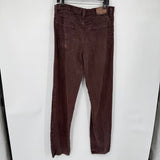 men Two Star Dog Hemp Jeans Chocolate Brown Vintage 34