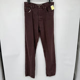 men Two Star Dog Hemp Jeans Chocolate Brown Vintage 34