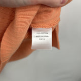 women Appleseed's Cotton Button Detail Salmon Sweater M