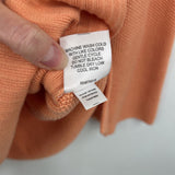 women Appleseed's Cotton Button Detail Salmon Sweater M
