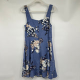 women Miami NWT Floral Print Blue Dress M