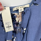 women Miami NWT Floral Print Blue Dress M