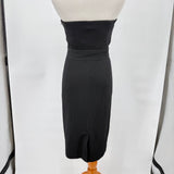 women J. Crew Textured Wool Strapless Pencil Black Dress 2