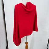 women Badiali Cashmere Blend Poncho Red Sweater OS